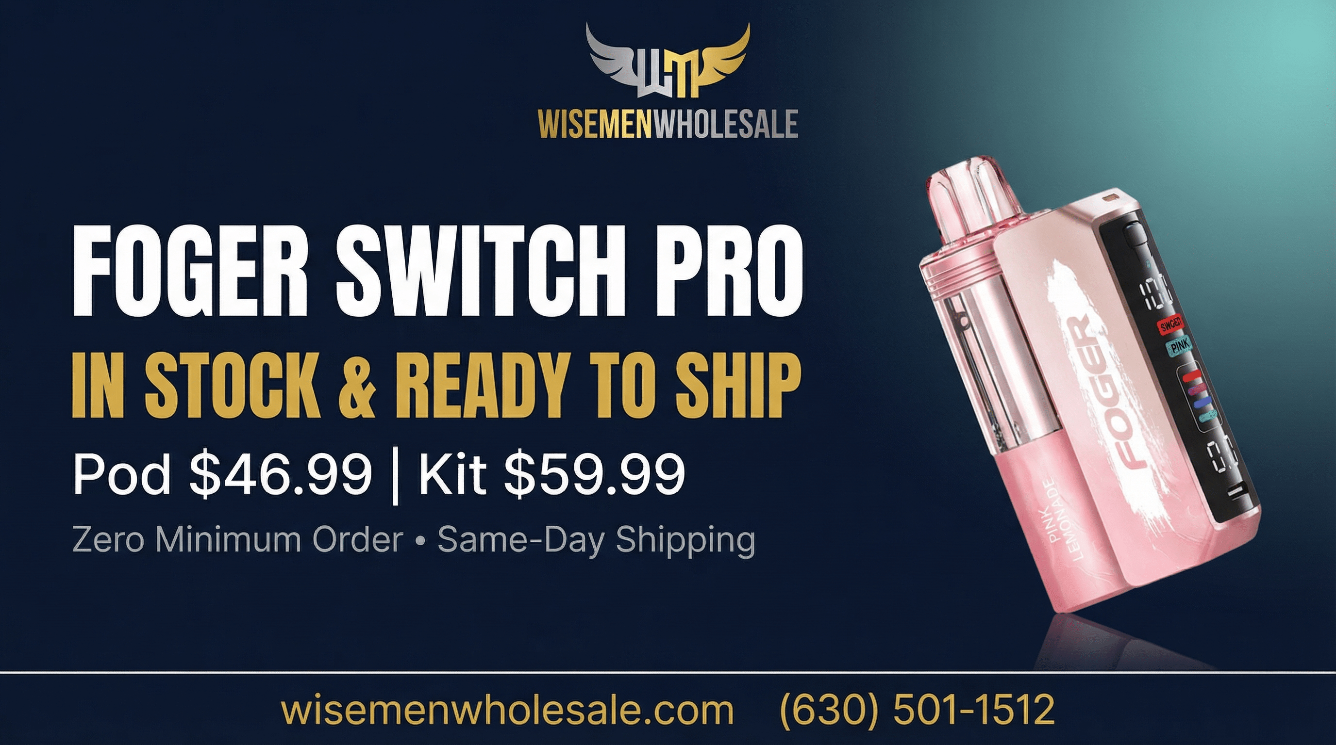 Foger Switch Pro wholesale pricing in stock at Wisemen Wholesale same day shipping